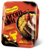 Изображение товара Лапша быстрого приготовления «Роллтон» с говядиной с соусом чили, 100 г