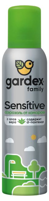 Изображение товара Аэрозоль от комаров Gardex Family Sensitive, 150 мл