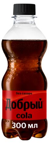 Изображение товара Напиток газированный «Добрый» Cola без сахара, 300 мл