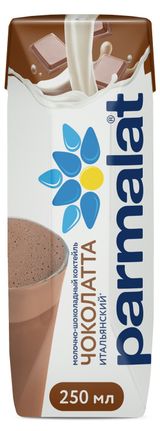 Изображение товара Коктейль молочно-шоколадный Parmalat Чоколатта какао стерилизованный 1,9% БЗМЖ, 250 мл