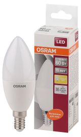 Изображение товара Лампа светодиодная Osram LED E14 6.5W свеча теплый белый свет