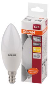 Изображение товара Лампа светодиодная Osram LED E14 7.5W свеча теплый белый свет