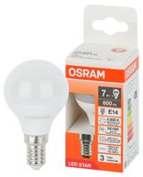 Изображение товара Лампа светодиодная Osram LED E14 7W шар нейтральный белый свет