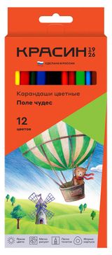 Изображение товара Карандаши цветные «Красин» Поле чудес, 12 цветов