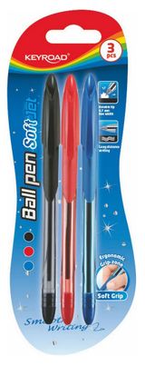 Изображение товара Набор шариковых ручек KEYROAD 0,7 мм 3 цвета, 3 шт