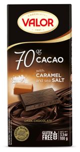 Изображение товара Шоколад горький Valor 70% соленая карамель, 100 г