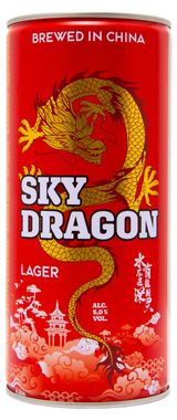 Изображение товара Пиво светлое Sky Dragon lager фильтрованное 5%, 1 л