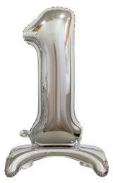 Изображение товара Шар фольгированный «Веселая затея» цифра 1 Silver, 76 ми