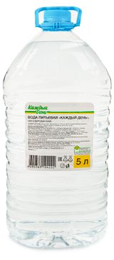 Изображение товара Питьевая вода «Каждый день» негазированная, 5 л