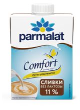 Изображение товара Сливки ультрапастеризованные стерилизованные питьевые Parmalat Comfort безлактозные нормализованные 11%, 500 г