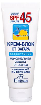 Изображение товара Крем-блок от загара для лица Floresan защита от солнца SPF 45, 60 мл