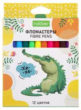 Изображение товара Фломастеры Hatber ECO ZOO, 12 цветов