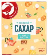 Изображение товара Сахар АШАН Красная птица Экстра кусковой белый, 0,5 кг