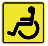Изображение товара Наклейка на автомобиль инвалид, 1 шт