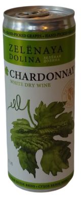 Изображение товара Вино «Зеленая долина» Chardonnay белое сухое Россия, 0,25 л