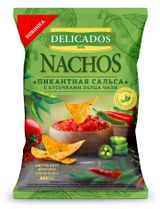Изображение товара Чипсы кукурузные Delicados Nachos Пикантная Сальса, 150 г