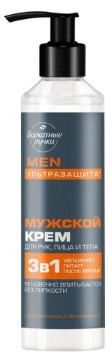 Изображение товара Крем для рук «Бархатные Ручки» Men с Д-пантенолом и витамином С, 160 мл