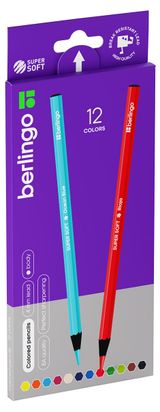 Изображение товара Карандаши цветные Berlingo SuperSoft Blackwood, 12 цветов