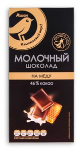 Изображение товара Шоколад АШАН Золотая птица молочный на меду, 70 г