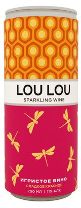 Изображение товара Игристое вино LOU LOU красное сладкое Россия, 0,25 л