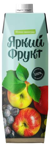 Изображение товара Сок «Яркий фрукт» Яблочно-виноградный, 1 л