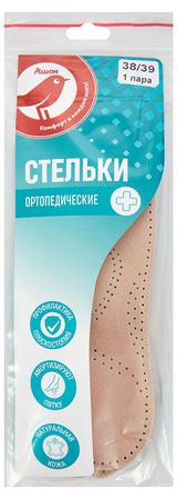 Изображение товара Стельки АШАН Красная птица ортопедические, 38-39 размер