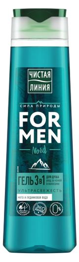 Изображение товара Гель для душа «Чистая Линия» ультра свежесть мята и ледниковая вода, 400 мл