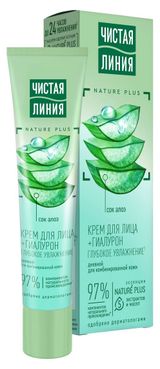 Изображение товара Крем для лица «Чистая Линия» Natue Plus Увлажняющий дневной для комбинированной кожи, 40 мл