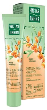 Изображение товара Крем для лица «Чистая Линия» Natue Plus Питание и гладкость ночной для комбинированной кожи, 40 мл