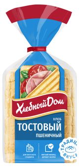 Изображение товара Хлеб тостовый пшеничный «Хлебный Дом» нарезка, 350 г