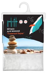 Изображение товара Штора для ванны Fresh Code Пляжный берег, 180x180 см