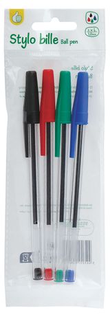 Изображение товара Ручки шариковые «Каждый день» разноцветные 1 мм, 4 шт