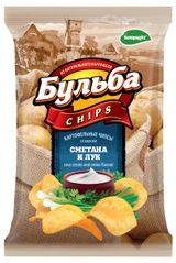 Изображение товара Чипсы картофельные «Бульба chips» сметана лук, 75 г