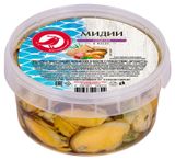Изображение товара Мидии в масле АШАН Красная птица с пряностями, 200 г