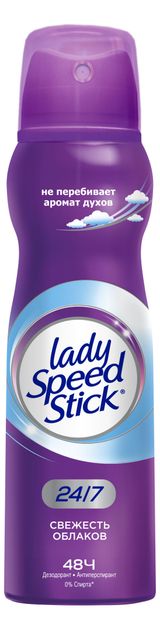 Изображение товара Дезодорант-антиперспирант спрей женский Lady Speed Stick 24/7 Свежесть облаков Мексика, 150 мл