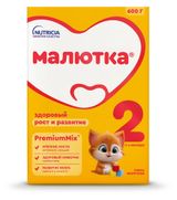 Изображение товара Смесь сухая молочная «Малютка» 2 с 6 мес. БЗМЖ, 600 г