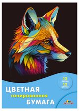 Изображение товара Бумага цветная «Апплика» тонированная А4, 12 л