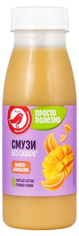 Изображение товара Смузи АШАН Красная птица со вкусом манго апельсин, 250 мл