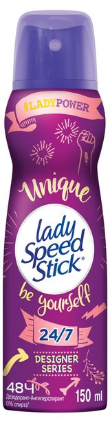 Изображение товара Дезодорант-антиперспирант спрей Lady Speed Stick Unique Be yourself, 150 мл