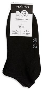 Изображение товара Носки для мальчика InExtenso укороченные черные, 3 шт