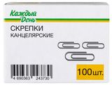 Изображение товара Скрепки «Каждый день» оцинкованные 28 мм, 100 шт