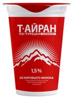 Изображение товара Напиток кисломолочный Айран «Молочные горки» Т-айран с солью 1,5% БЗМЖ Беларусь охлажденный, 220 г