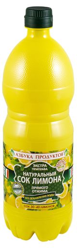 Изображение товара Сок лимона «Азбука Продуктов» натуральный прямого отжима Италия, 1 л