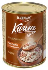 Изображение товара Каша рисовая с говядиной «ГЛАВПРОДУКТ» По-домашнему , 340 г