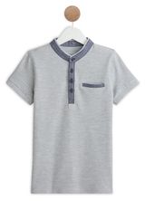 Изображение товара Футболка поло для мальчика InExtenso с коротким рукавом серая
