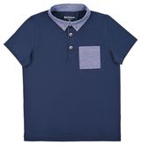 Изображение товара Футболка поло для мальчика InExtenso с коротким рукавом синяя