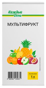 Изображение товара Напиток сокосодержащий «Каждый день» мультифруктовый, 1 л