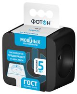 Изображение товара Разветвитель электрический «Фотон» четверник куб АМ 16-4 16А черный