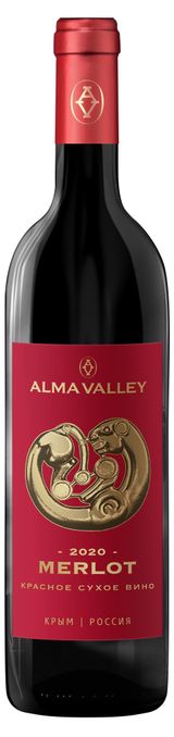 Изображение товара Вино Alma Valley Мерло красное сухое Россия, 0,75 л