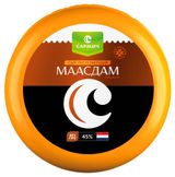 Изображение товара Сыр полутвердый Маасдам «Сармич» 45% БЗМЖ, вес